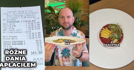 Influencer wydał 239 złotych w restauracji w Hotelu Gołębiewski. "Jakoś wielce się NIE NAJADŁEM"