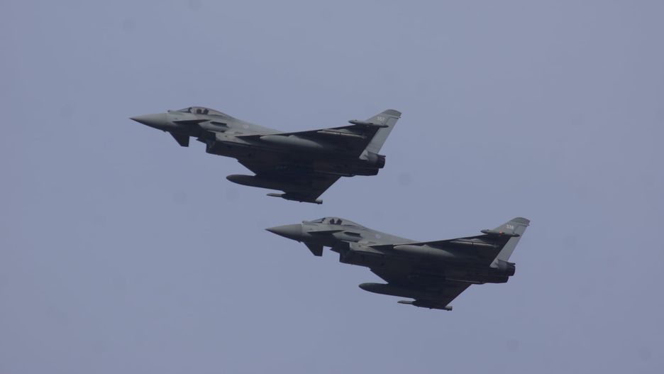 Myśliwce Eurofighter Typhoon w Malborku 25 marca