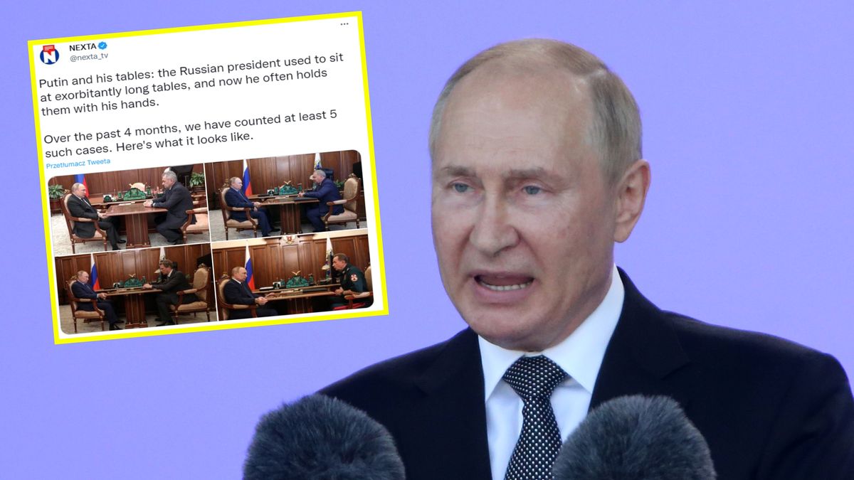 Putin na wielu spotkaniach kurczowo trzymał się stołu 