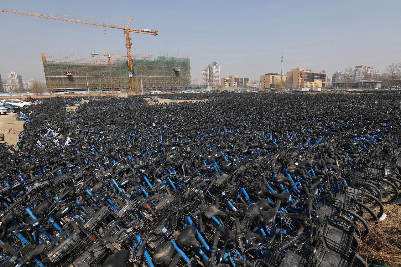 Bluegogo była trzecią co do wielkości firmą, która zajmowała się rowerami miejskimi. Upadła ona kilka miesięcy temu, ale tysiące pojazdów zostało. Obecnym właścicielem dawnych urządzeń Bluegogo jest spółka Didi, która również zajmuje się tym samym interesem.