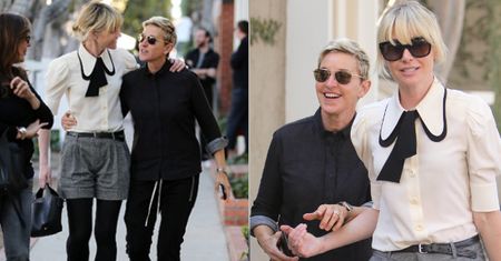 Ellen DeGeneres z żoną na spacerze