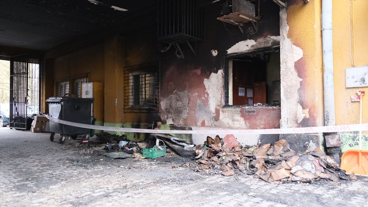 Pożar w sklepie Top Market i Żabka przy ul. Pogodnej