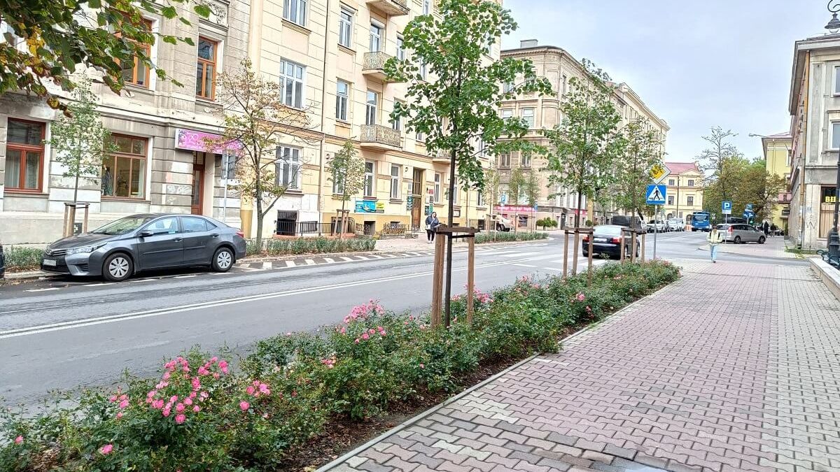 Ulica Chopina po wykonanych w ubiegłym roku zmianach