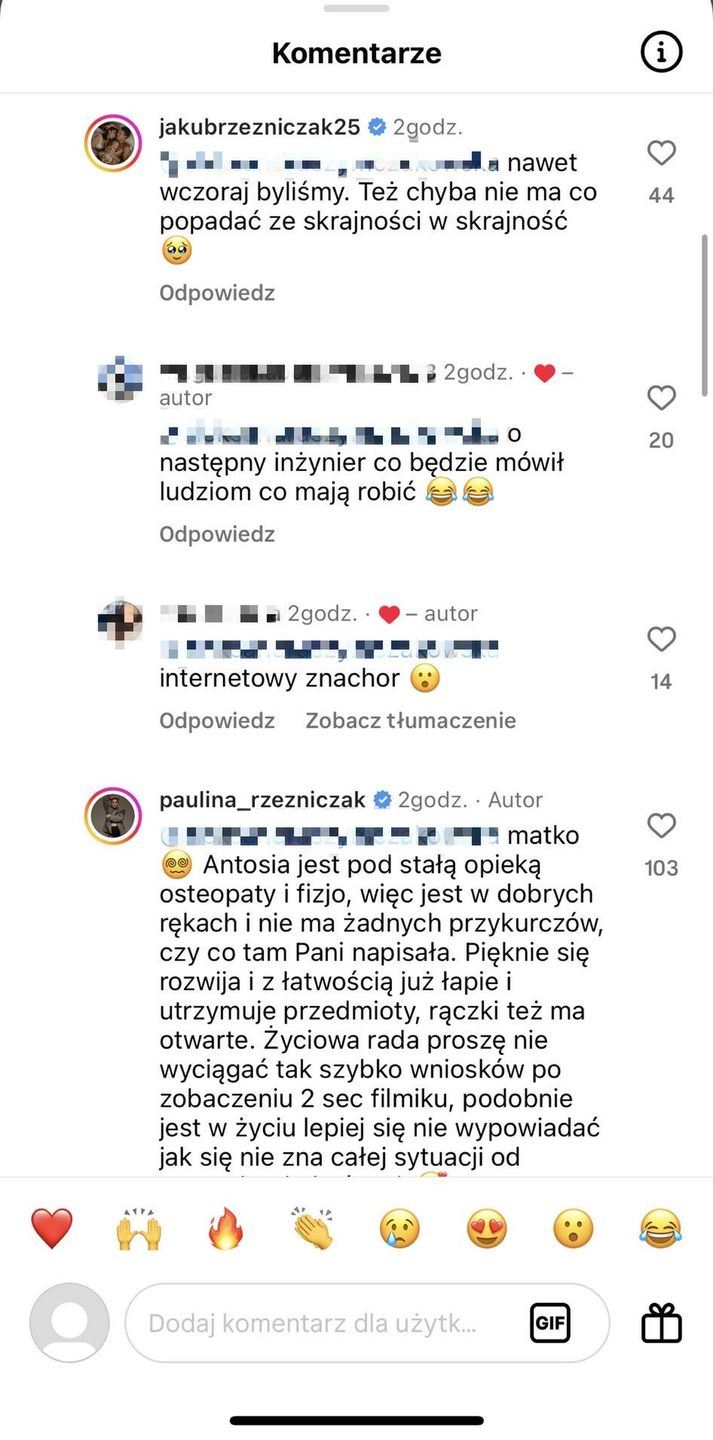 Odpowiedzi Rzeźniczaków na niepokojący wpis internautki