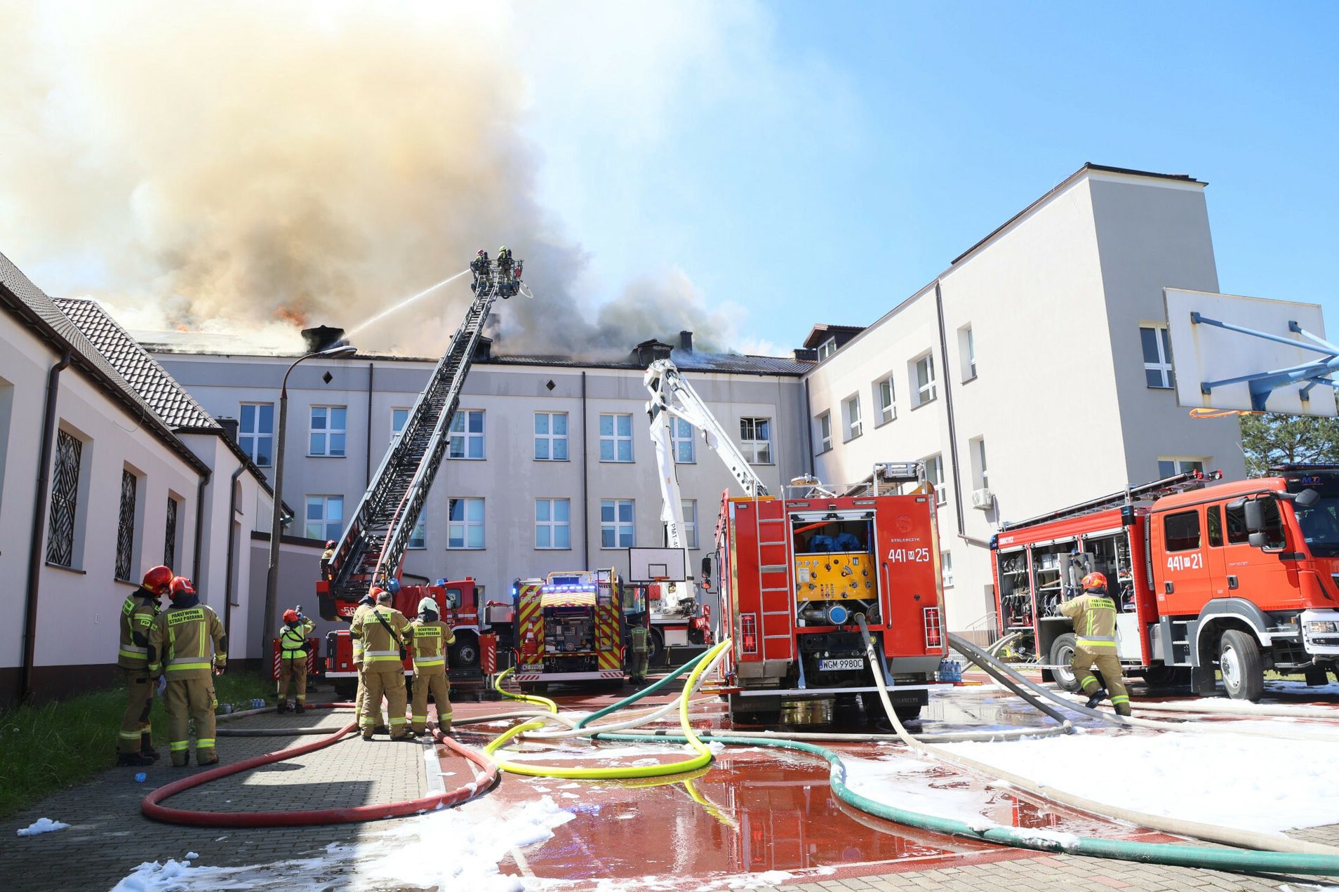 Pożar liceum w Grodzisku Mazowieckim