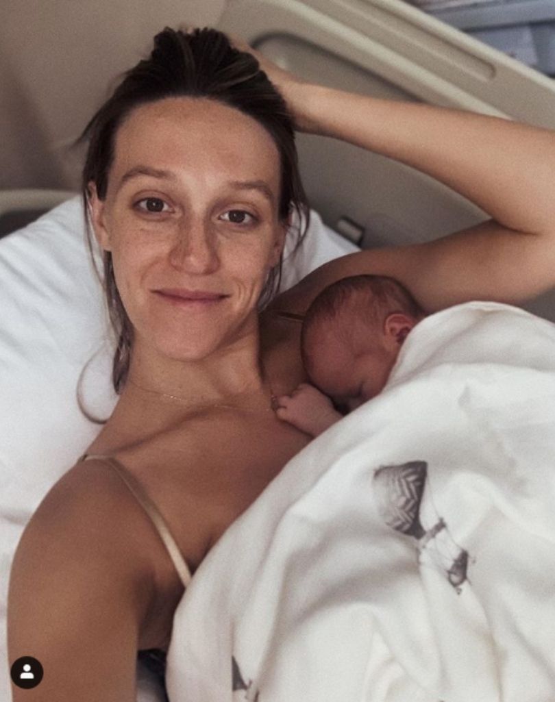 Aleksandra Żebrowska z synem 