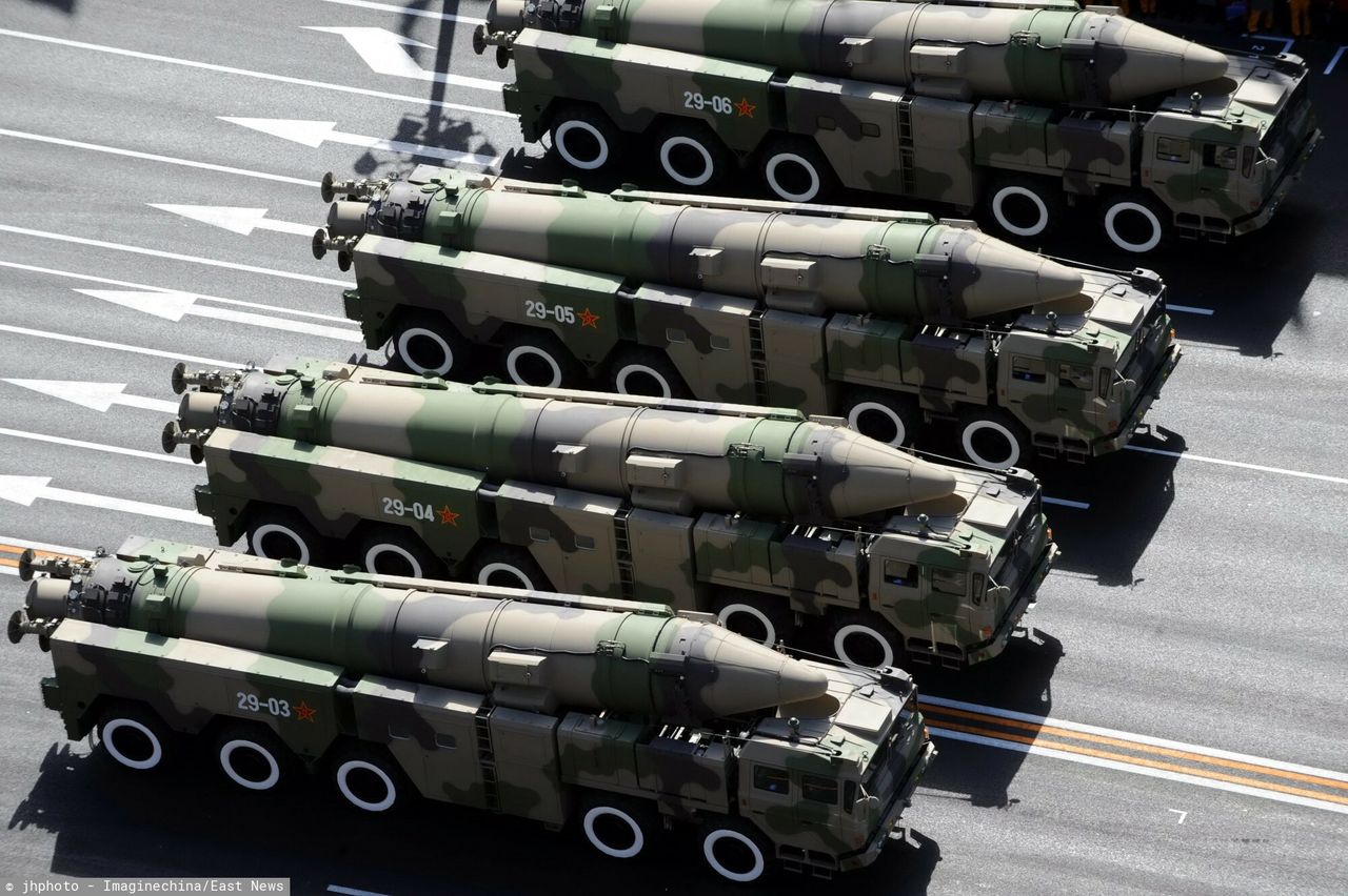 Chinese vehicles with medium-range ballistic missiles