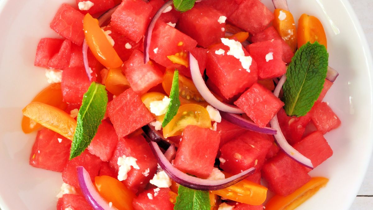 Przepis na Sałatkę Arbuzowo-Pomidorową