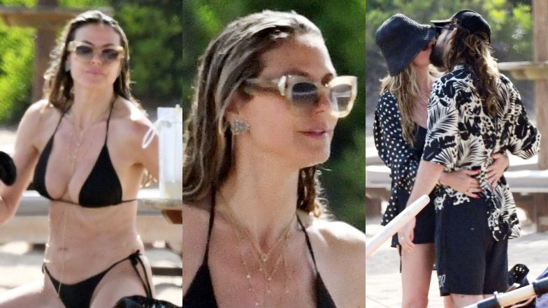 Heidi Klum opala się bez stanika