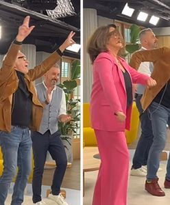 Drzyzga dała niezłe show. 77-letni aktor dotrzymywał jej kroku