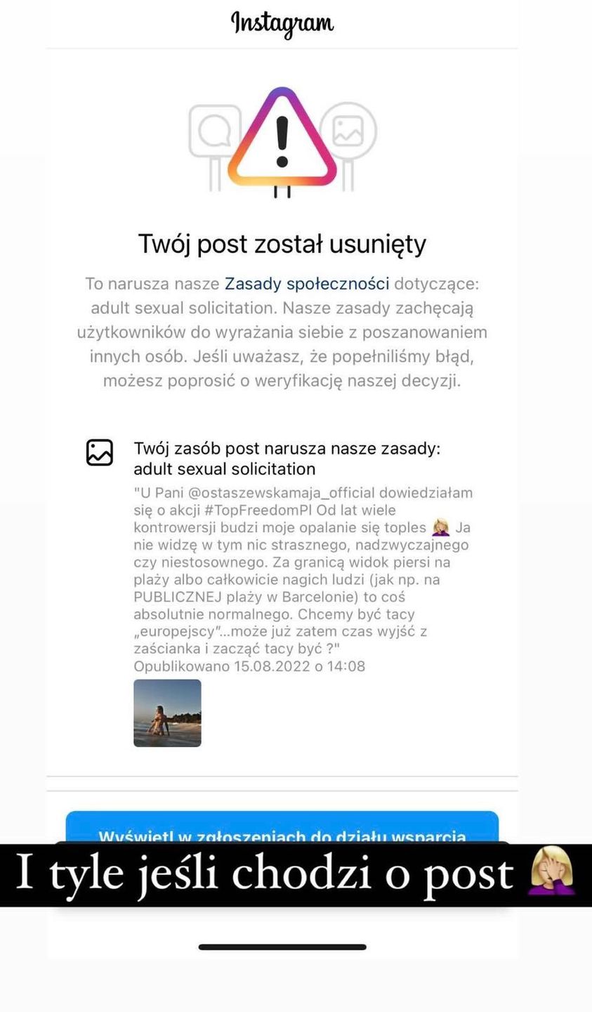 Blanka Lipińska pokazuje piersi na Instagramie