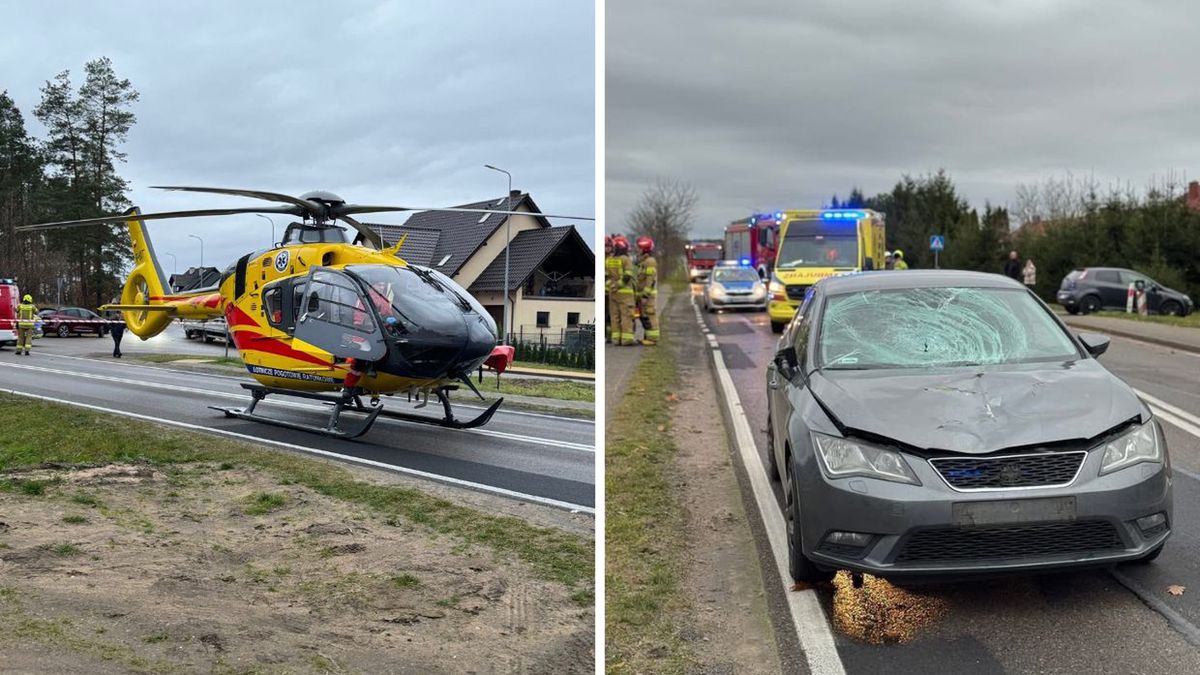 Dwie nastolatki potrącone na pasach. W akcji śmigłowiec LPR