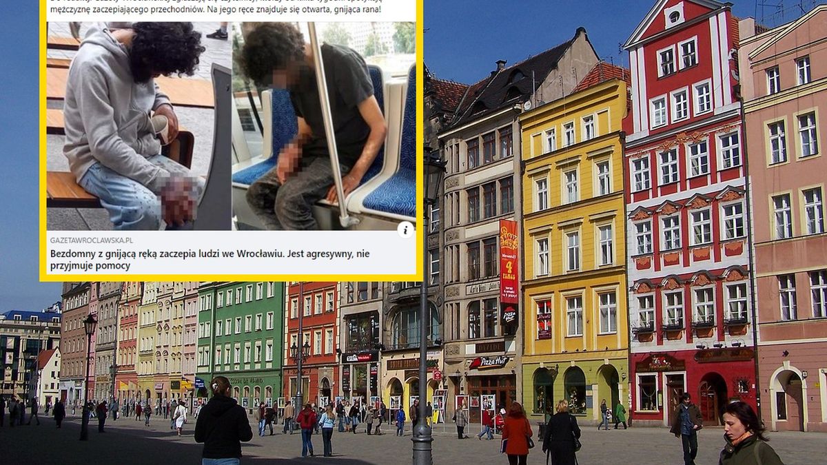 Bezdomny terroryzuje wrocławian 