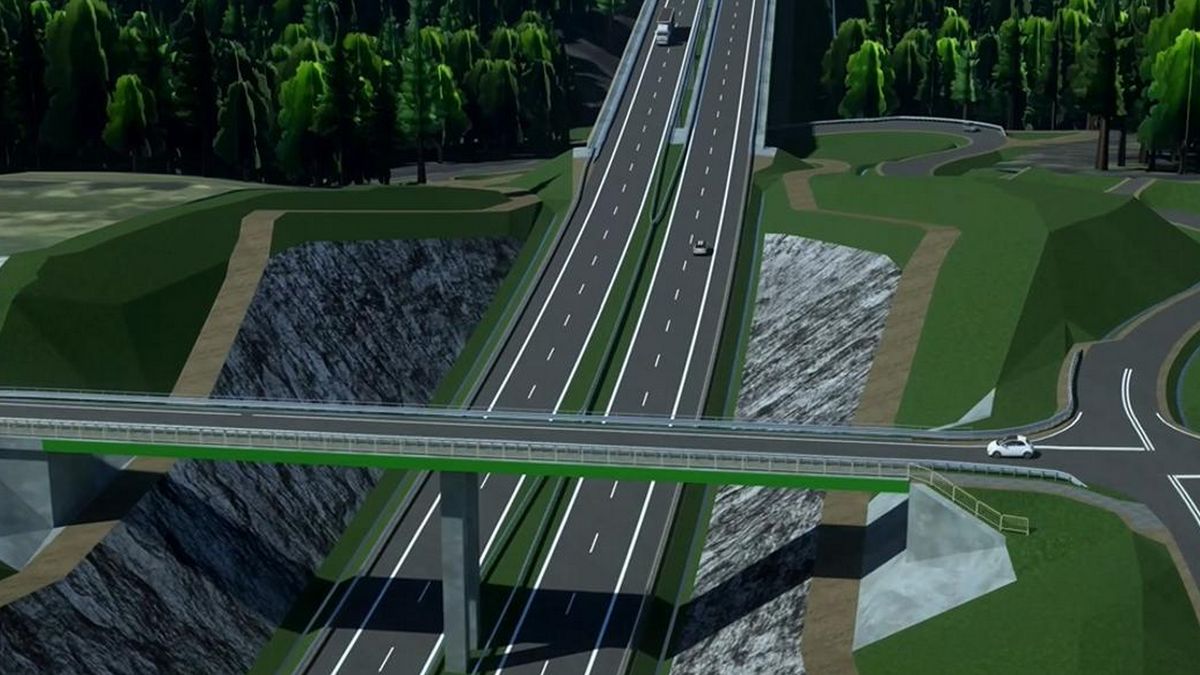 Wizualizacja fragmentu S19 Domaradz - Krosno