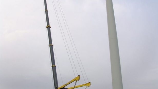 Żuraw-gigant w pracy