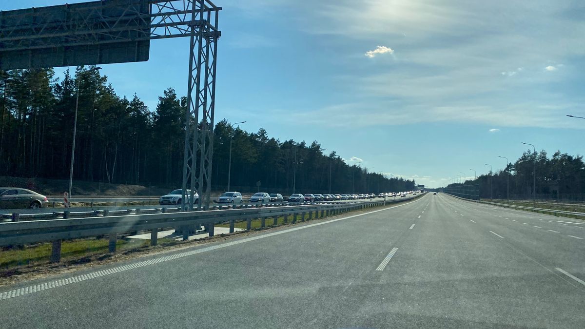 Tak wygląda zjazd na Lublin z autostrady A2.