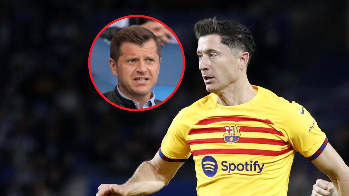 Na zdjęciu Robert Lewandowski. W ramce Cezary Kucharski. 