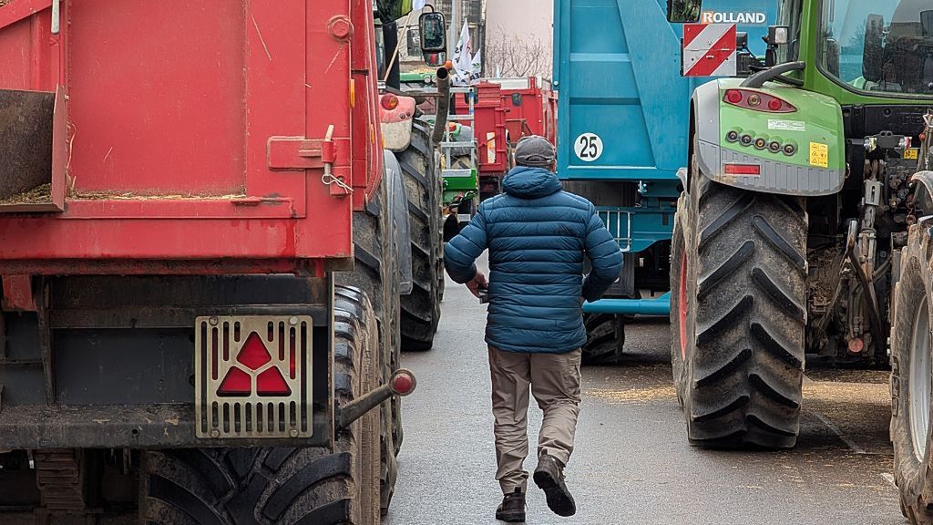 Francuscy rolnicy protestujący przeciw umowie Mercosur, 15 stycz