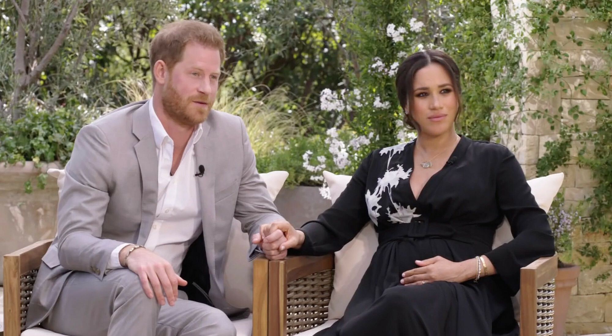 Meghan Markle podczas wywiadu z Oprah Winfrey