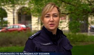 Policja zaprasza maturzystów. Z błędem w filmie