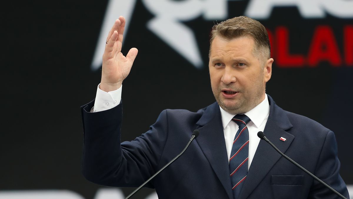 Przemyslaw Czarnek, PiS MP, attends the Conservative Political Action Conference (CPAC) at ZEN.COM Expo in Jasionka, Poland, on May 27, 2025. The Conservative Political Action Conference (CPAC) is an event originating from the United States, organized by the American Conservative Union, where conservative activists and politicians meet every year. The event integrates conservatives from all over the world. (Photo by Klaudia Radecka/NurPhoto via Getty Images)