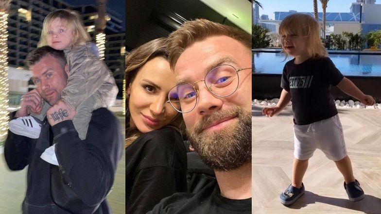 Sara Boruc i Artur Boruc z Noah i córkami na wakacjach w Dubaju