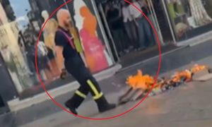 Protesty we Francji. Strażak stanął w ogniu. Wszystko nagrała kamera