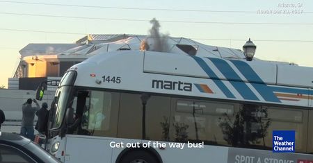 Najlepszy fotobombing w historii. Autobus zasłonił całą scenę!