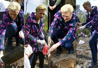 Agata Duda sadzi drzewa na Święcie Lasu w Radomiu (ZDJĘCIA)