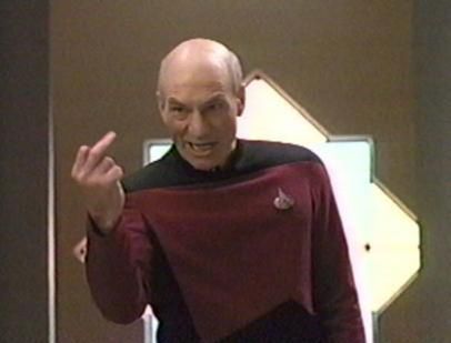 Lekko sfrustrowany kapitan Picard
