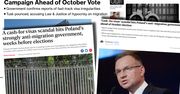 "Skandal w antyimigracyjnym i populistycznym rządzie". Światowe media o aferze wizowej