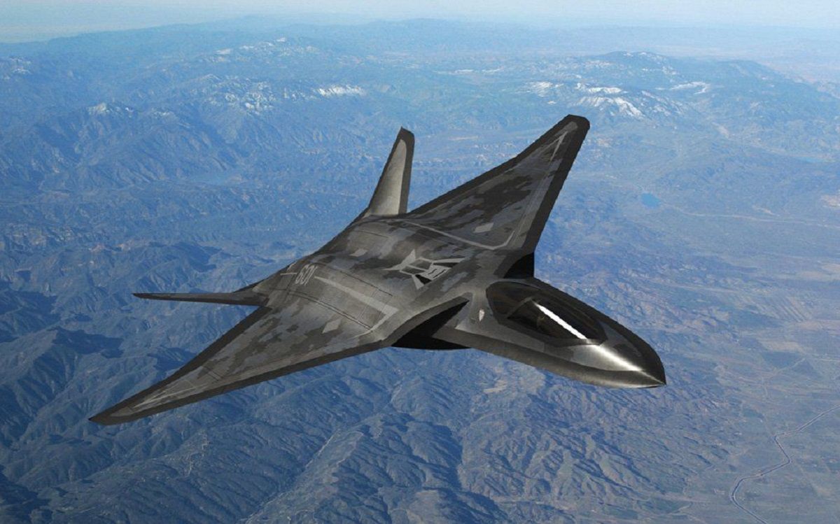 Concept art of a new USAF's NGAD manned aircraft.
