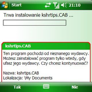 Instalacja aplikacji na Windows Mobile 2