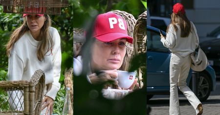 Naturalna Małgorzata Rozenek popija kawę i paraduje po mieście z torbą Gucci (ZDJĘCIA)