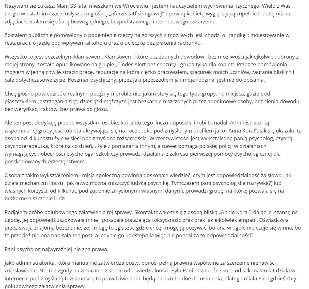 Fragment wpisu Łukasza z Wrocławia