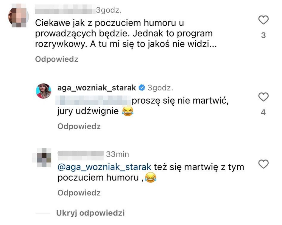 Internautka czepia się Agnieszki Woźniak-Starak i nowego prowadzącego o POCZUCIE HUMORU w "Mam talent!"