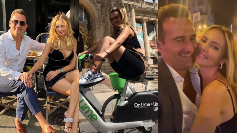 Marcela Leszczak i Misiek Koterski zwiedzają Paryż