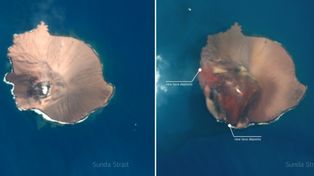 Anak Krakatau wyrzucał lawę przez 25 godzin. Zaskakujące zdjęcia z kosmosu