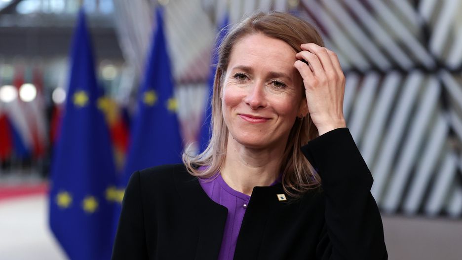 BRUSSELS, BELGIUM - MAY 25: Prime Minister of Estonia Kaja Kallas attends the 2nd day of special EU summit in Brussels, Belgium on May 25, 2021. (Photo by Dursun Aydemir/Anadolu Agency via Getty Images)