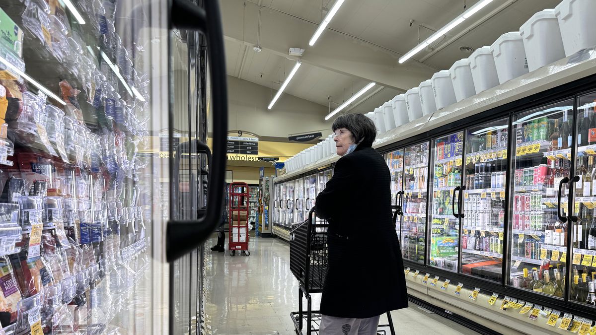 SAN RAFAEL, CALIFORNIA - SEPTEMBER 10: A customer shops for groceries at a grocery store on September 10, 2024 in San Rafael, California. According to Adobe’s Digital Price Index, prices for online groceries fell 3.7% in August compared to a month earlier, the largest month-over-month drop since 2014. (Photo by Justin Sullivan/Getty Images)