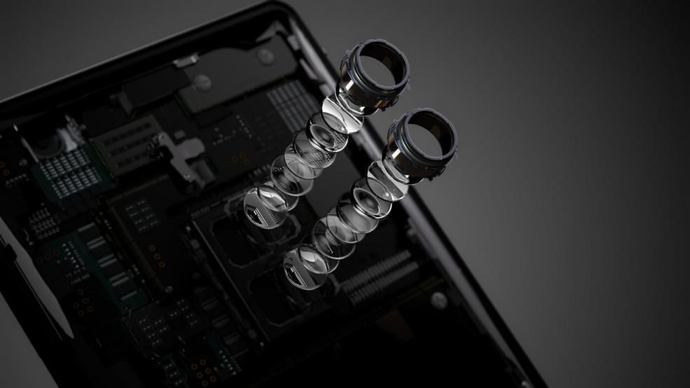 Wygląd modułu podwójnego aparatu w Sony Xperia XZ2 Premium