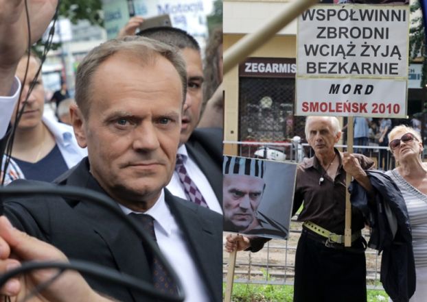 Tusk do reportera TVP pytającego o trumny z ofiarami smoleńskimi: "Nie będę odpowiadał, bo w Polsce NIE MA TELEWIZJI PUBLICZNEJ!"