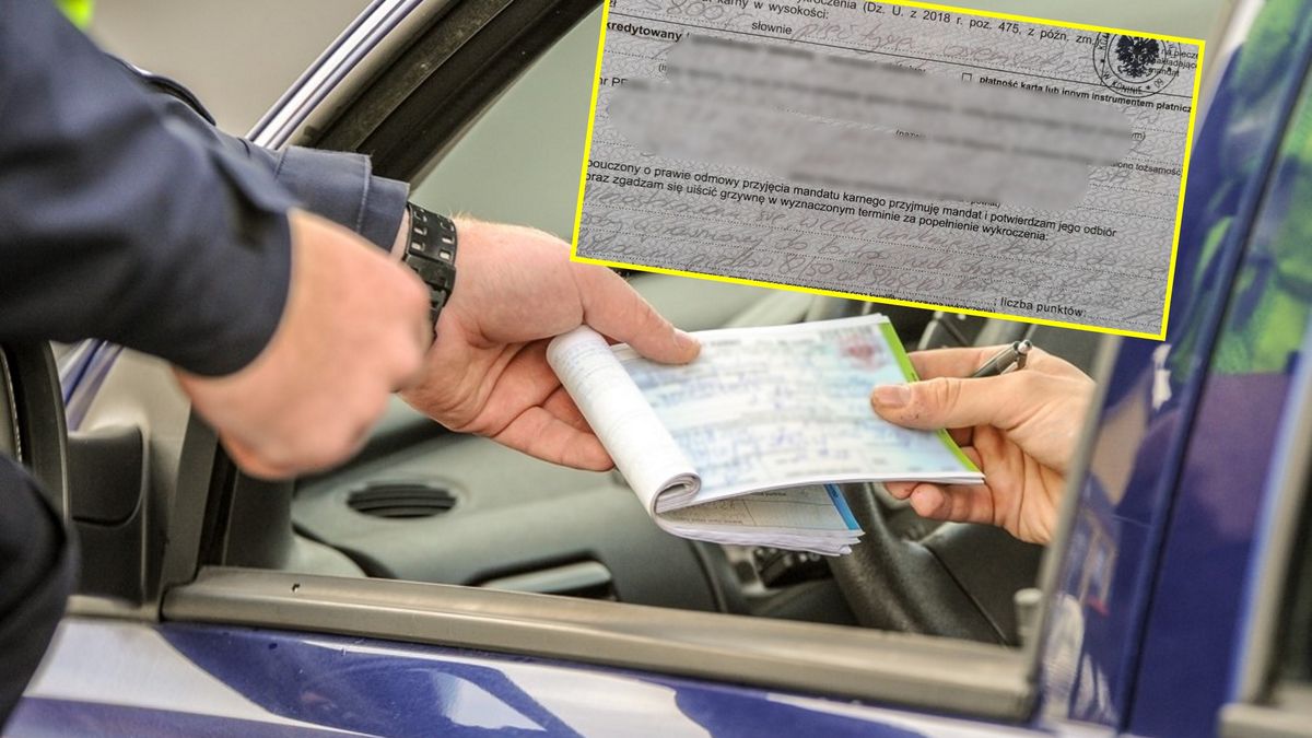 29-latek otrzymał mandat w wysokości 5800 zł