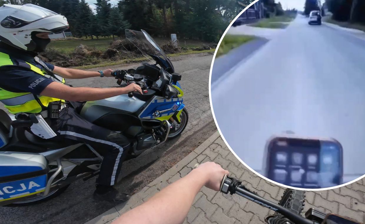 Szalona ucieczka nastolatka przed policją na elektrycznym jednośladzie
