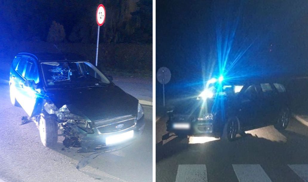 Pijany mężczyzna rozbił samochód o latarnię