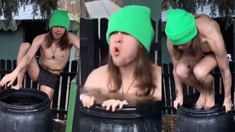 Brat Jessiki Mercedes morsuje w beczce