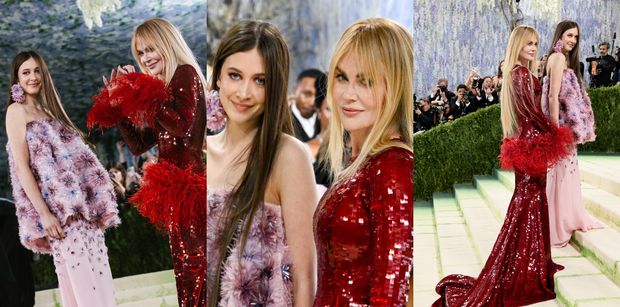 Długowłose Nicole Kidman i jej 17-letnia córka Sunday Rose też brylowały na Met Gali. Jak dwie krople wody? (ZDJĘCIA)