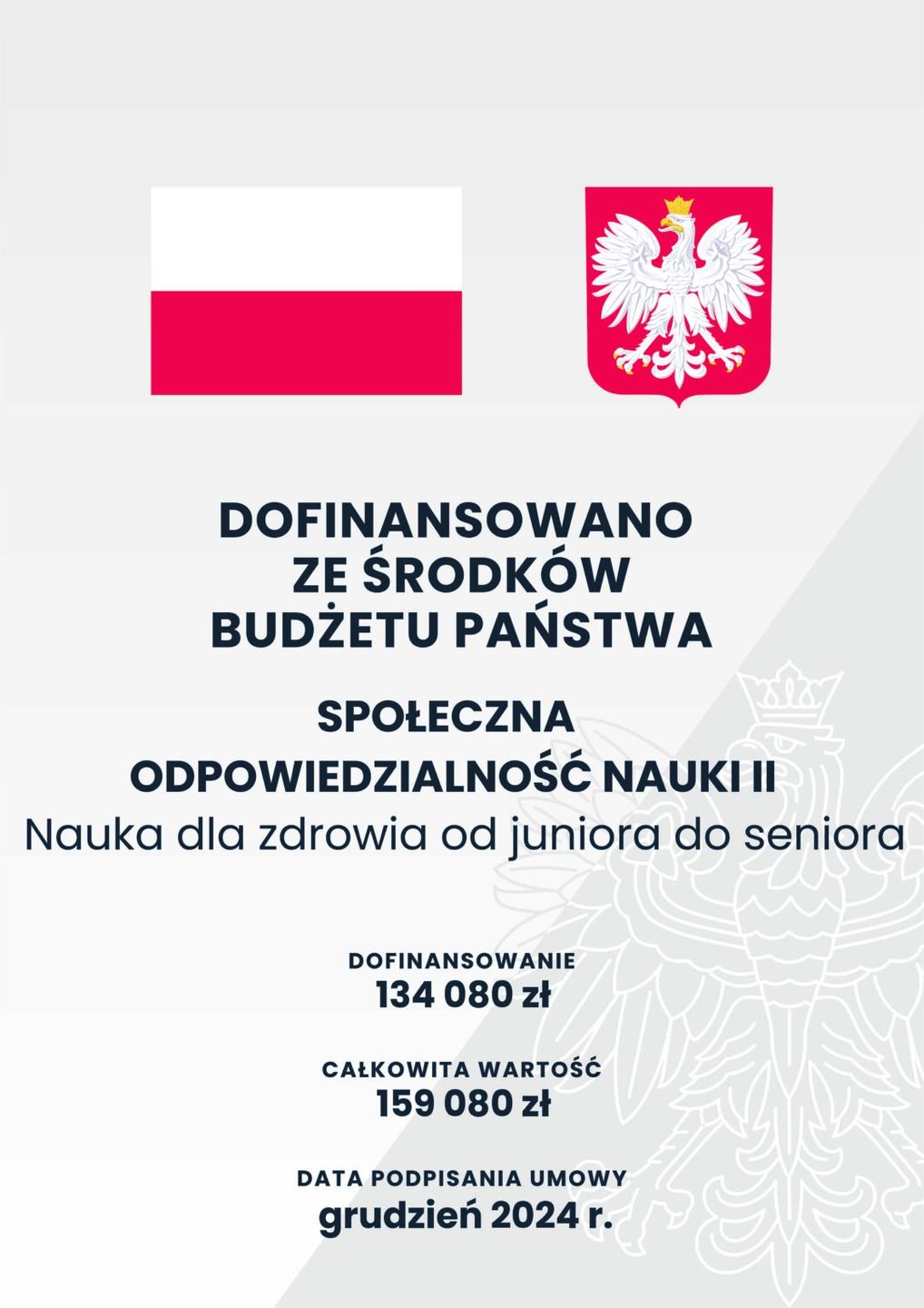 Projekt "Nauka dla zdrowia od Juniora do Seniora"
