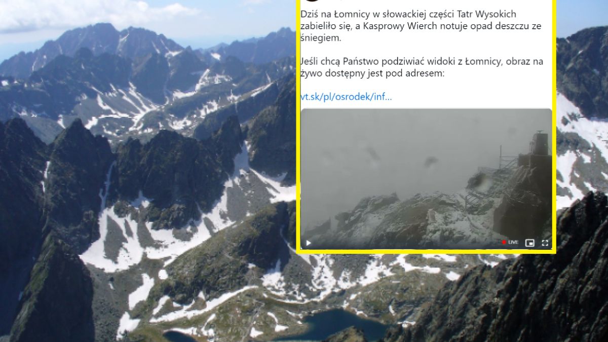 Biały puch w Tatrach - jest chłodno i niebezpiecznie