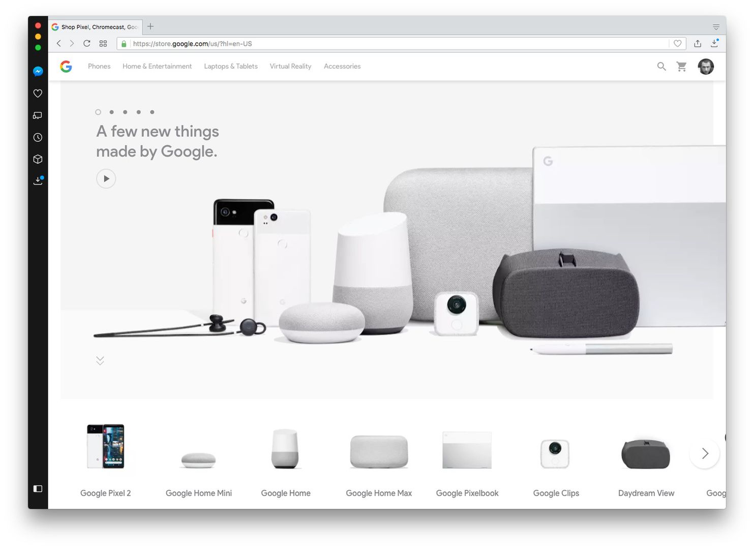 Produkty Google'a w sklepie Google Store